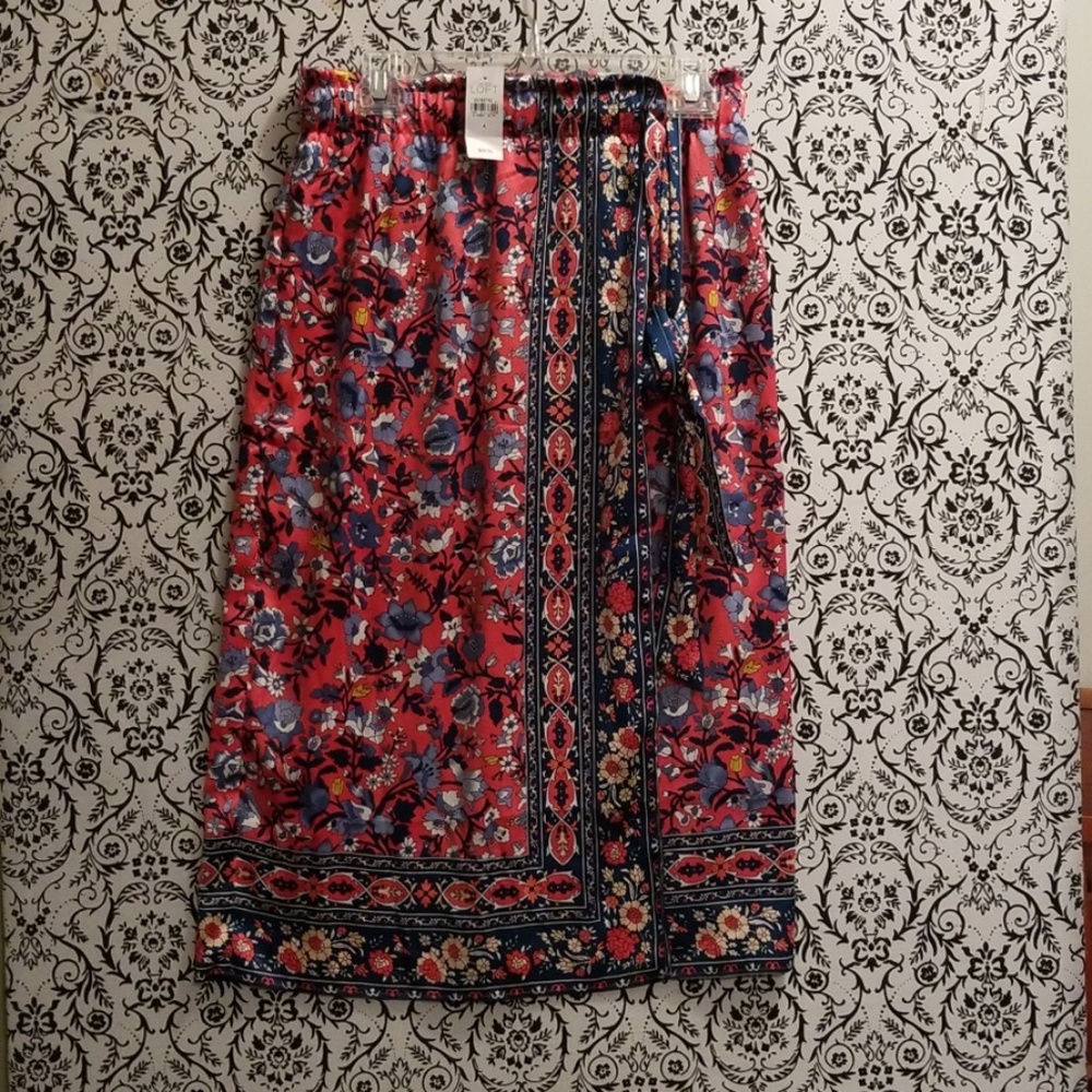 Faux wrap skirt